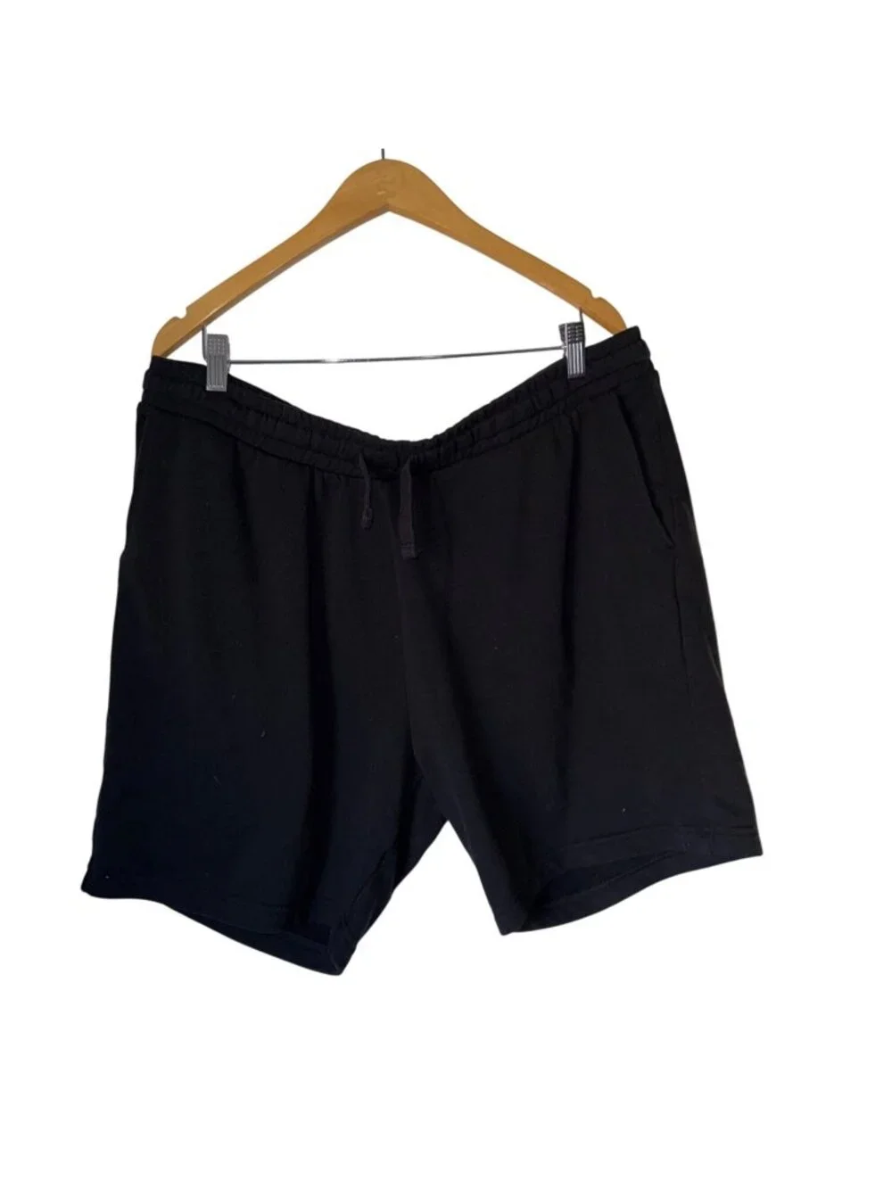 H&M Mens Regular Fit Black Shorts Size XXL Casual Cotton Blend